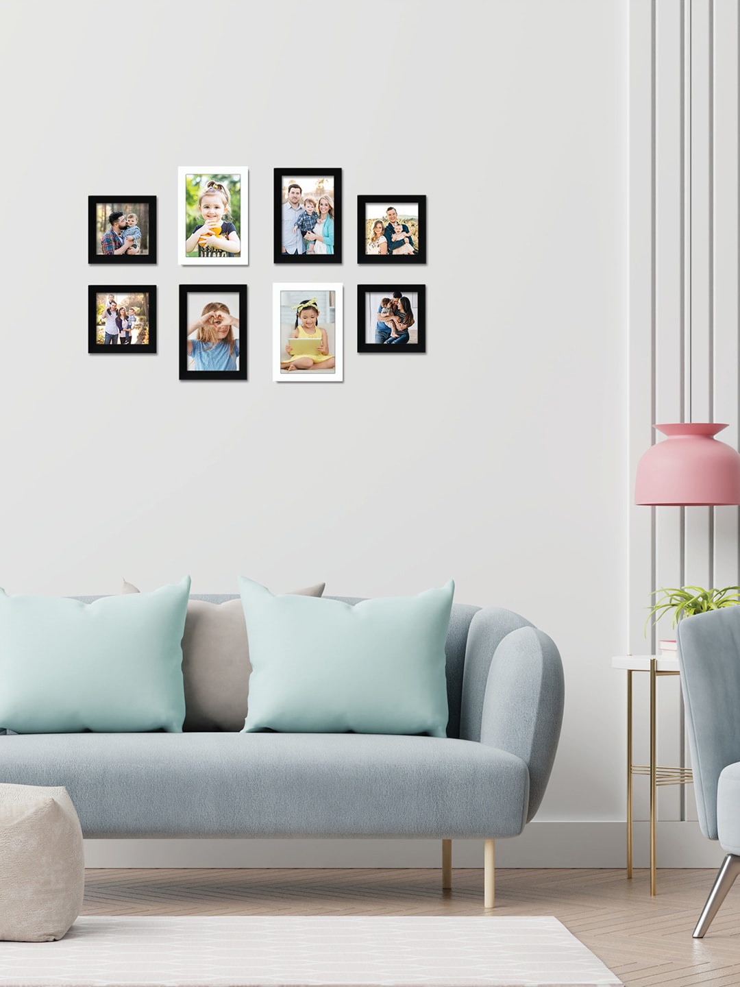 

RANDOM Set Of 8 Black Solid Collage Photo Frames