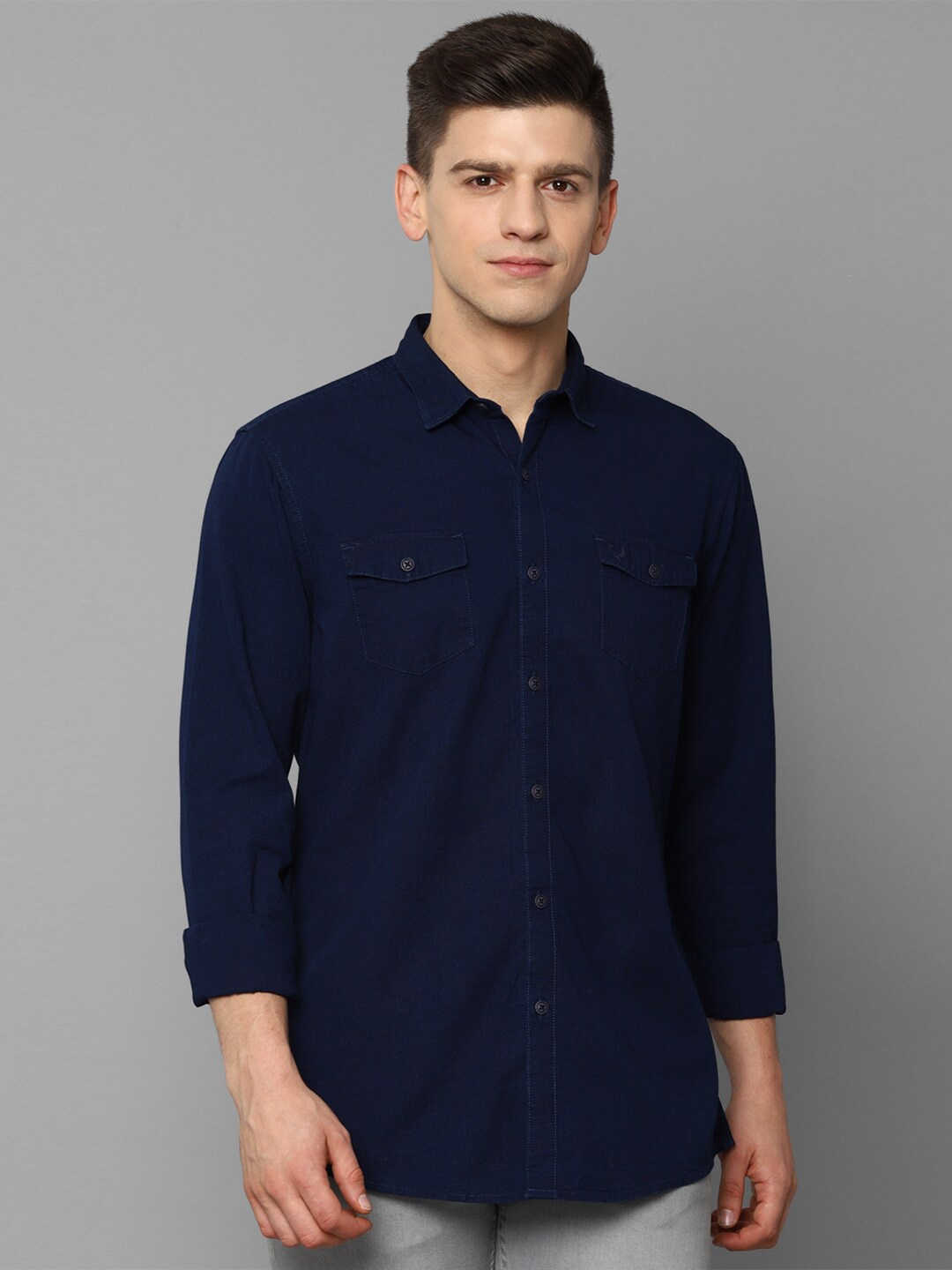 

Allen Solly Sport Men Navy Blue Casual Shirt