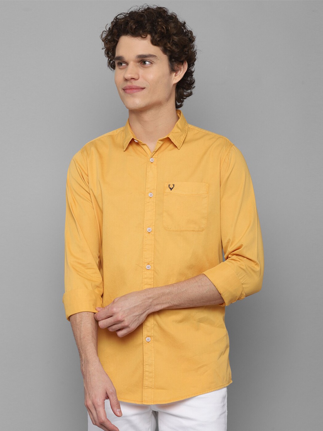 

Allen Solly Sport Men Mustard Casual Shirt