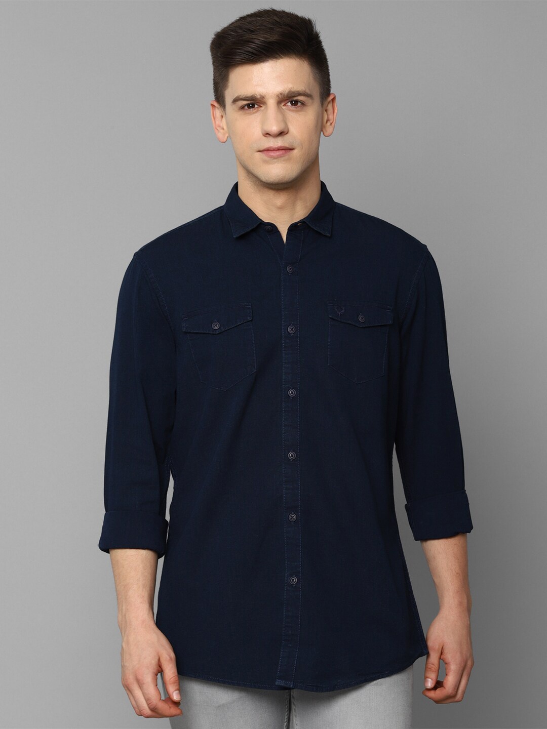 

Allen Solly Sport Men Navy Blue Casual Shirt