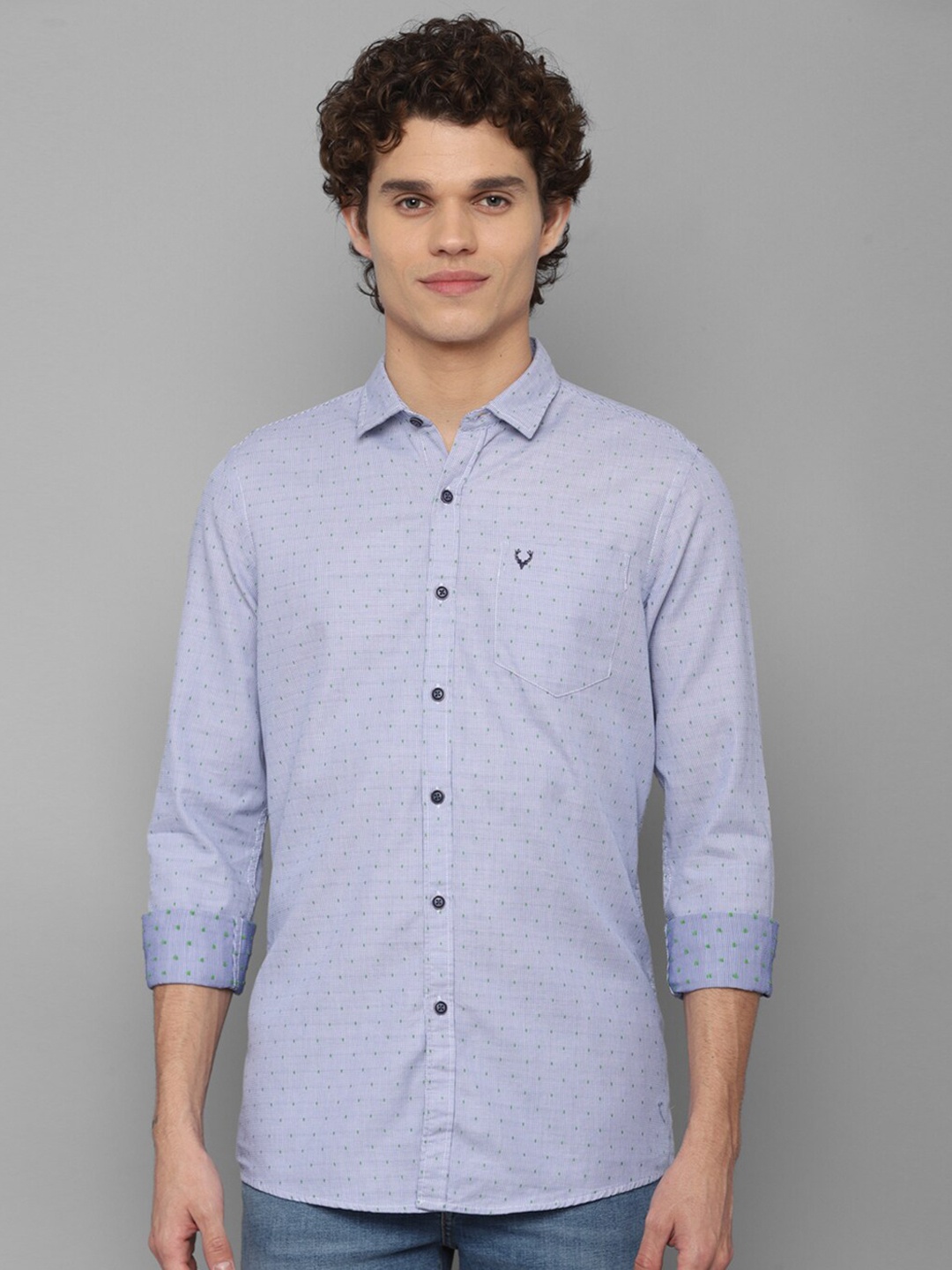

Allen Solly Sport Men Blue Printed Casual Shirt