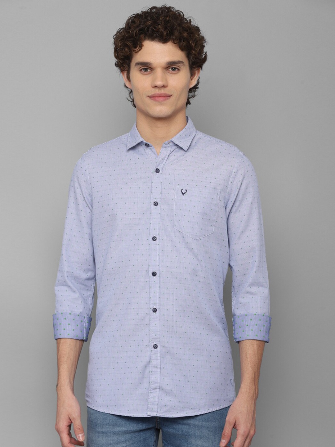 

Allen Solly Sport Men Blue Printed Casual Shirt