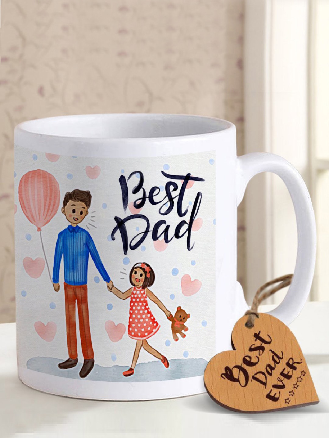 

TIED RIBBONS White Printed Father's Day Gift Set