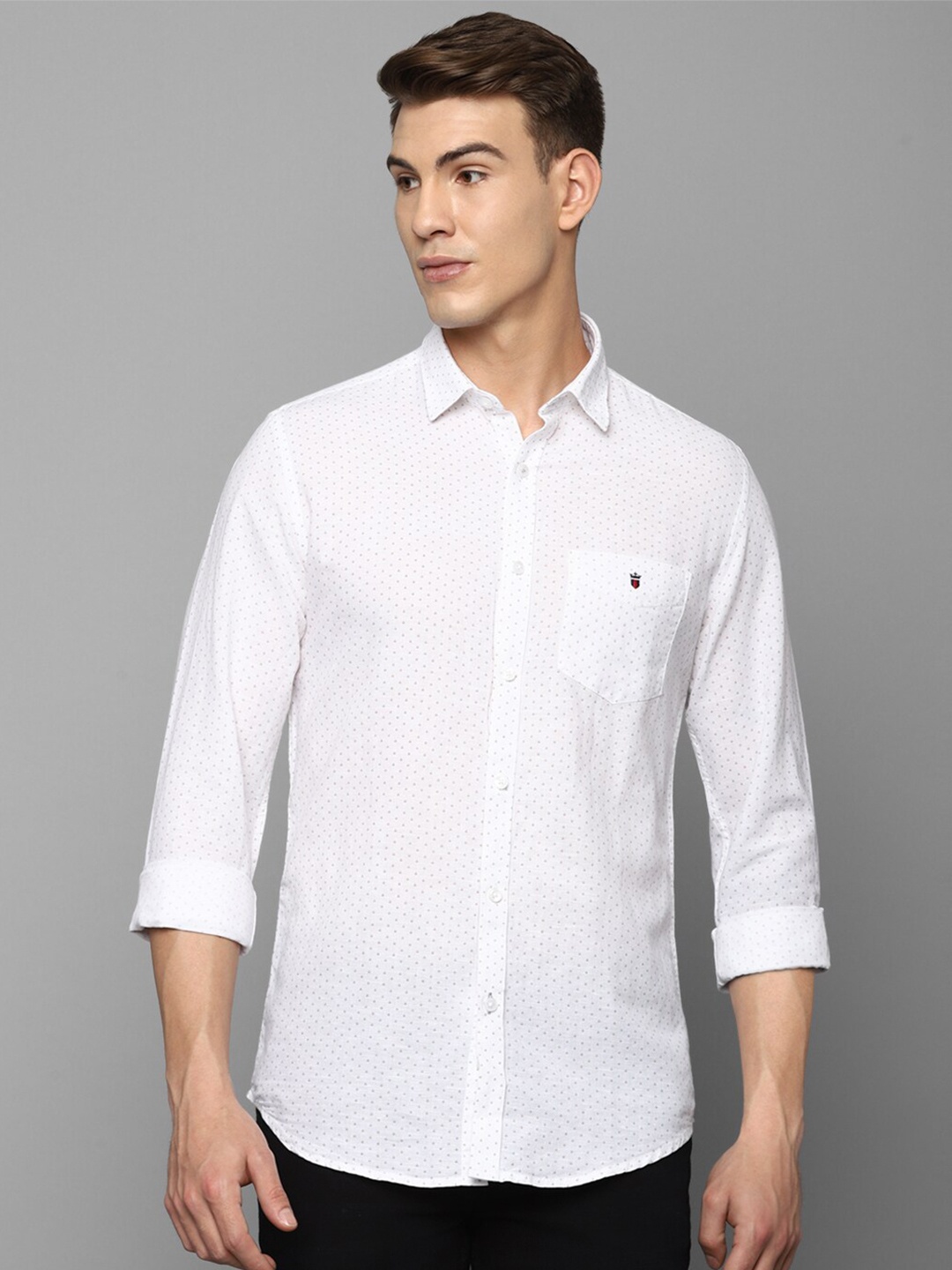 

Louis Philippe Sport Men White Slim Fit Printed Casual Shirt