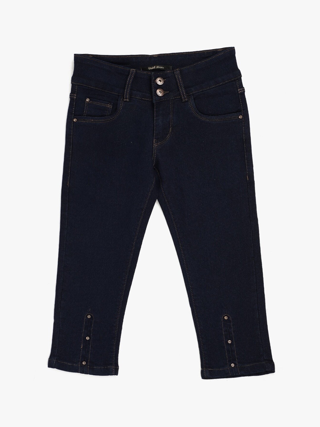 

V-Mart Women Blue Solid Cotton Denim Shorts