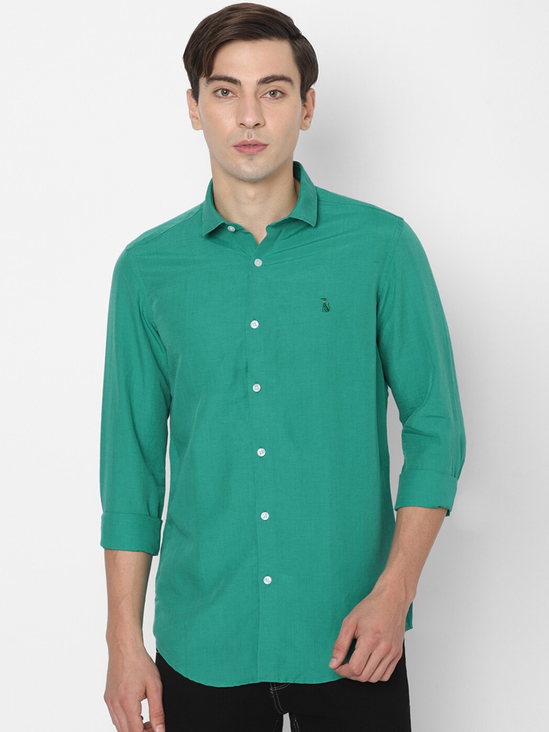 

SIMON CARTER LONDON Men Green Slim Fit Casual Shirt
