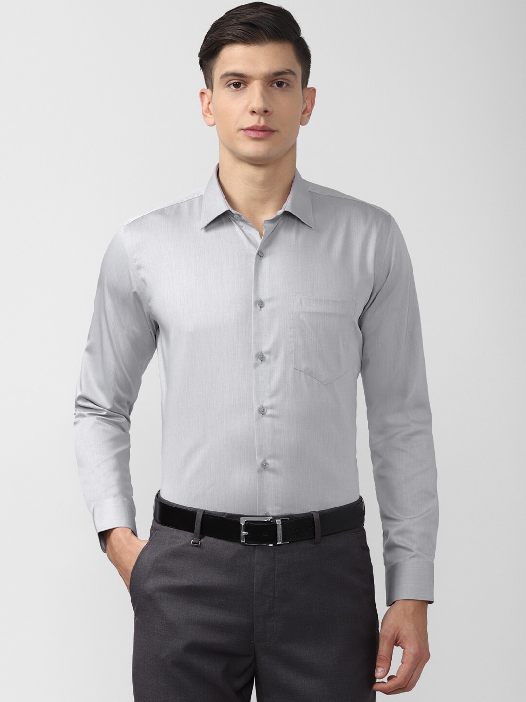 

Van Heusen Men Grey Slim Fit Pure Cotton Formal Shirt