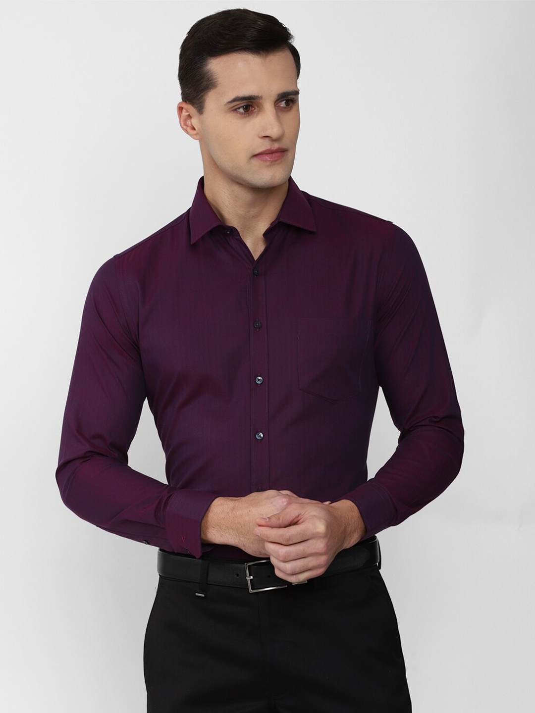 

Van Heusen Men Purple Slim Fit Formal Shirt 100% Cotton