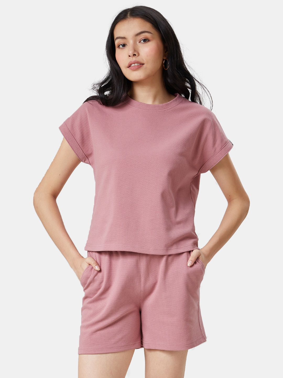 

The Souled Store Women Rose Self Design Co-Ord Set