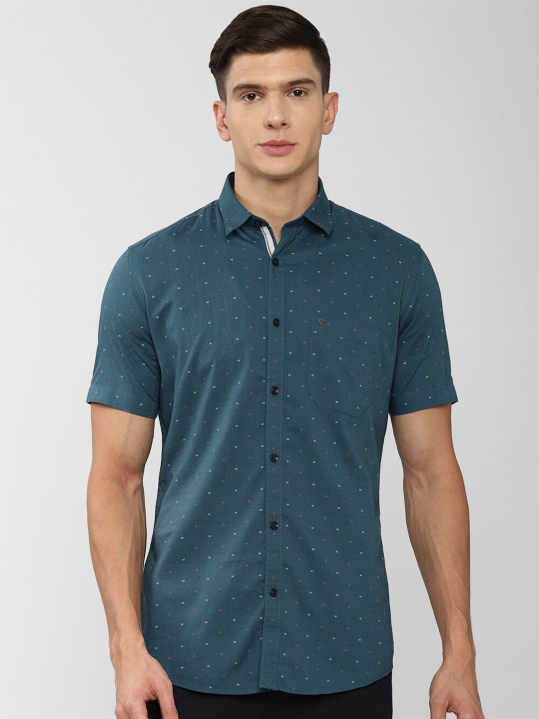 

Van Heusen Sport Men Blue Slim Fit Printed Casual Shirt