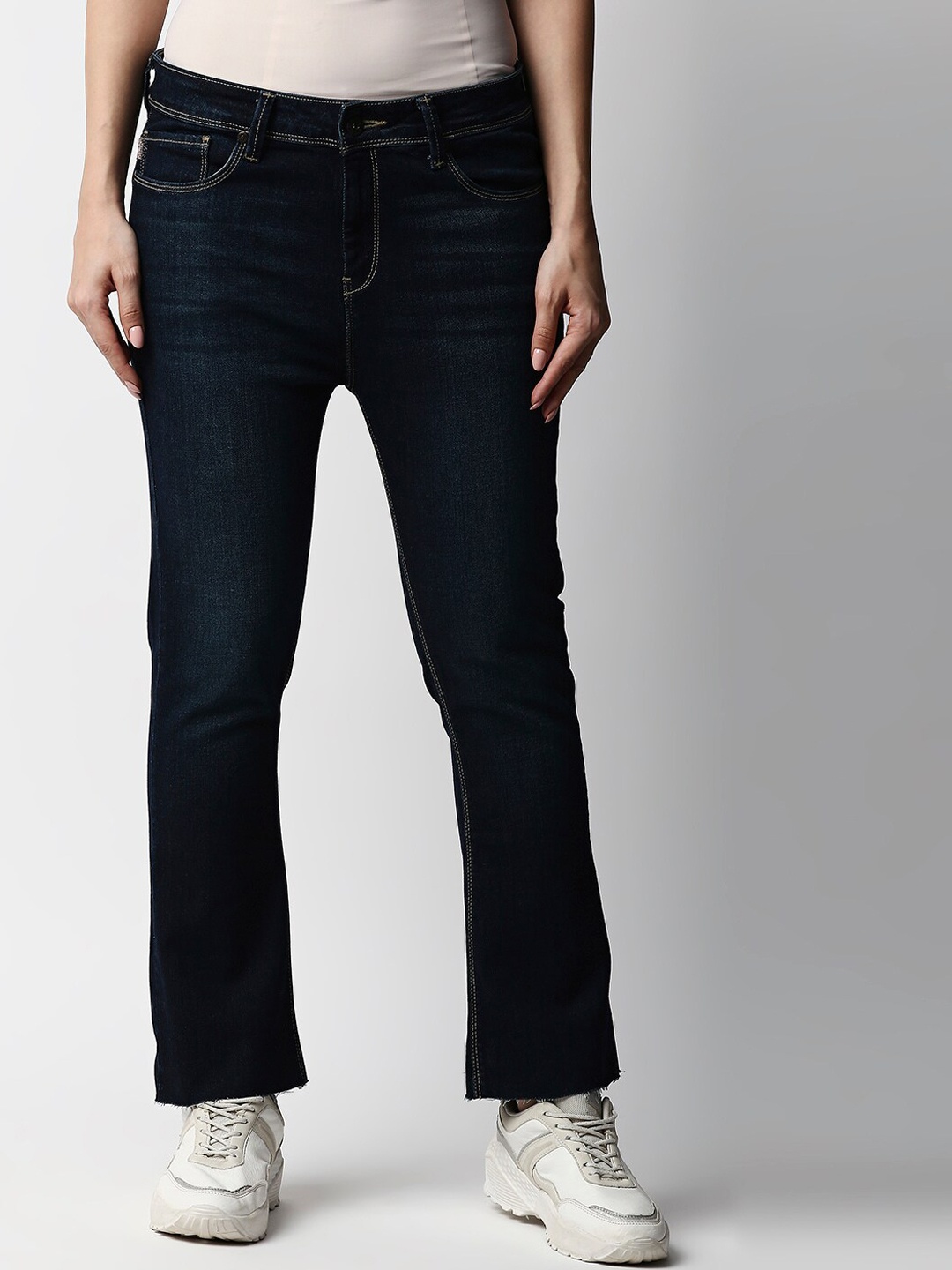 

Pepe Jeans Women Blue Flared High-Rise Jeans