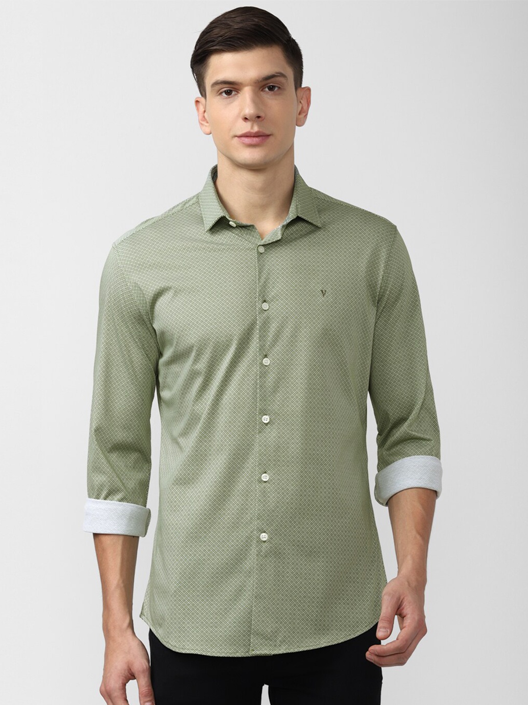 

Van Heusen Sport Men Green Slim Fit Casual Shirt