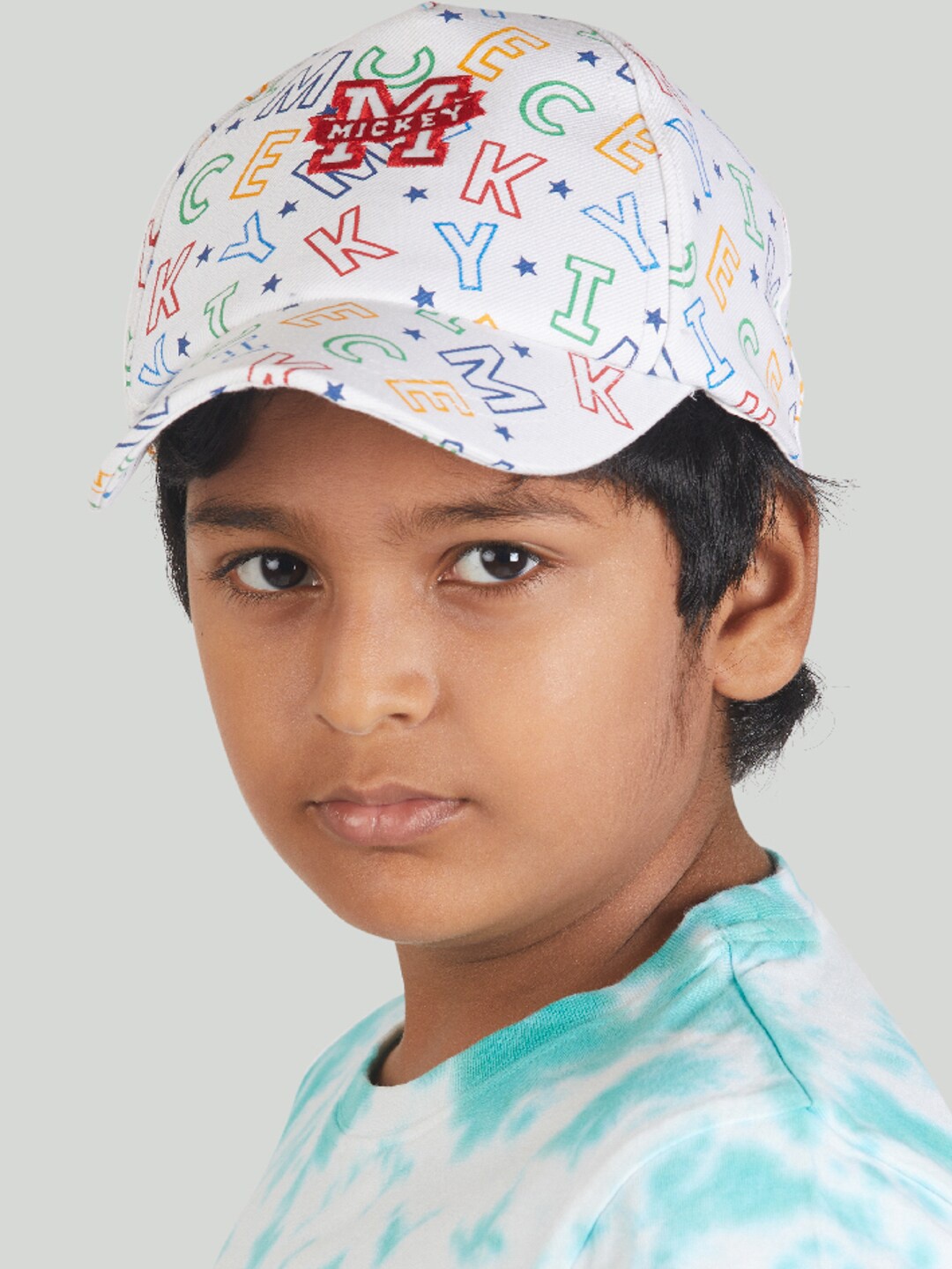 

Zalio Boys White Mickey Mouse Printed Baseball Cap