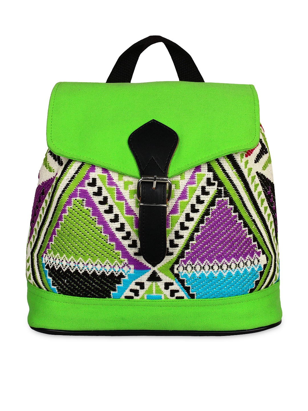

Anekaant Girls Green Patterned Backpack