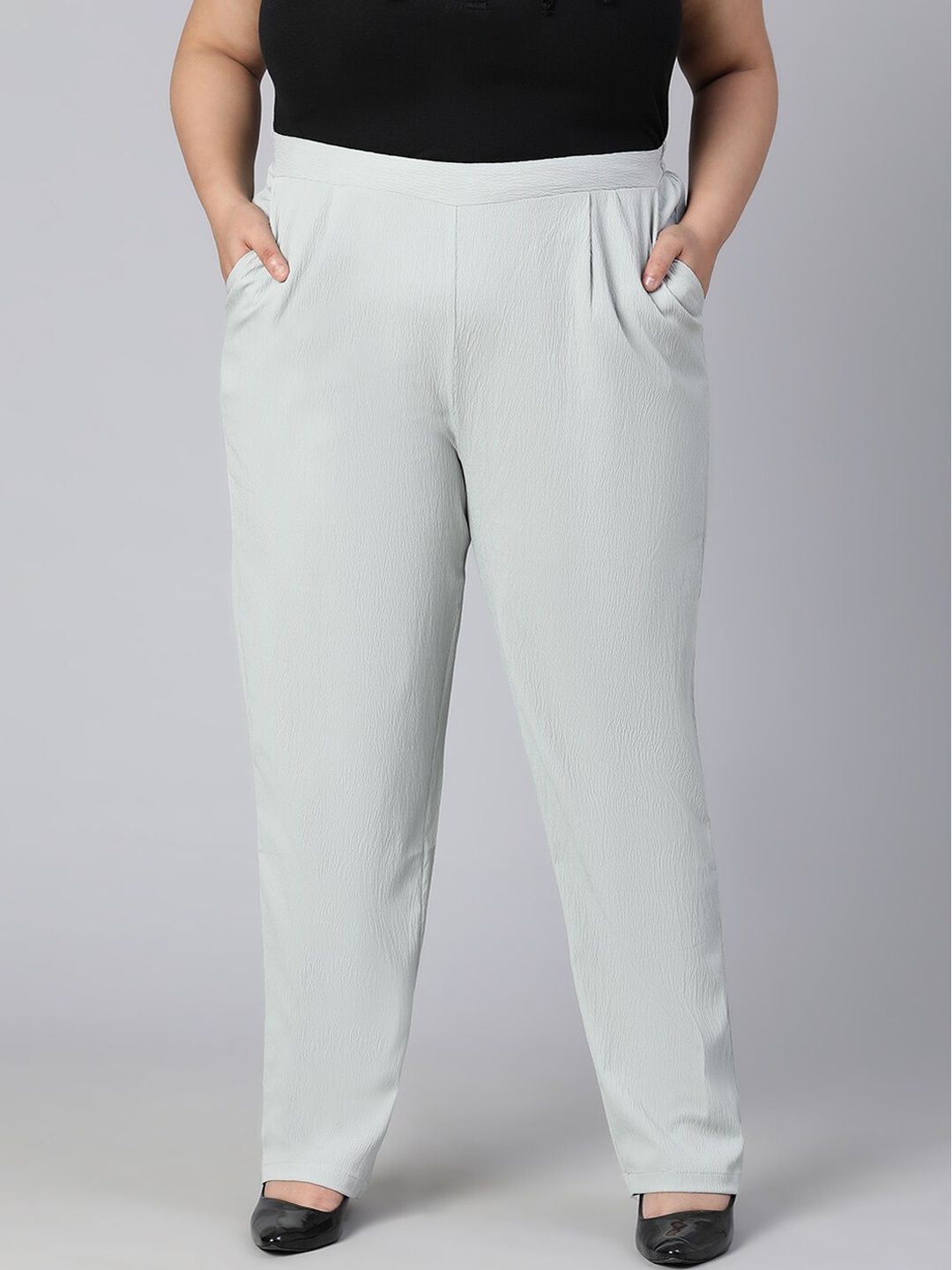 

Oxolloxo Women Grey Trousers