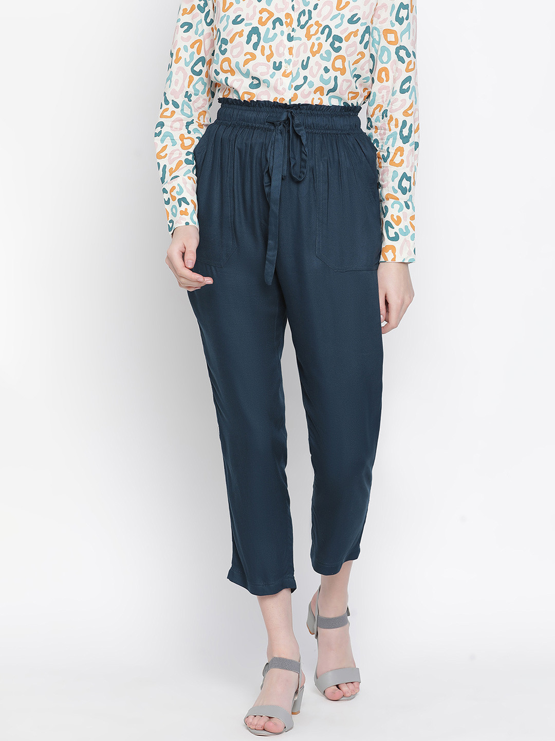 

Oxolloxo Women Blue Trousers
