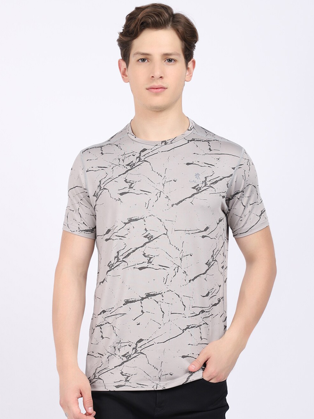 

Gallus Men Grey Printed Dri-FIT T-shirt