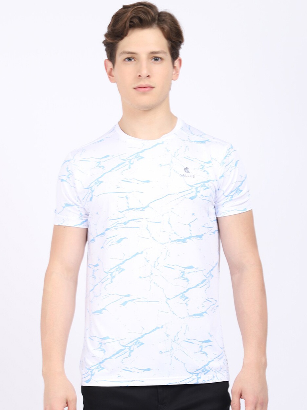 

Gallus Men White Printed Dri-FIT T-shirt