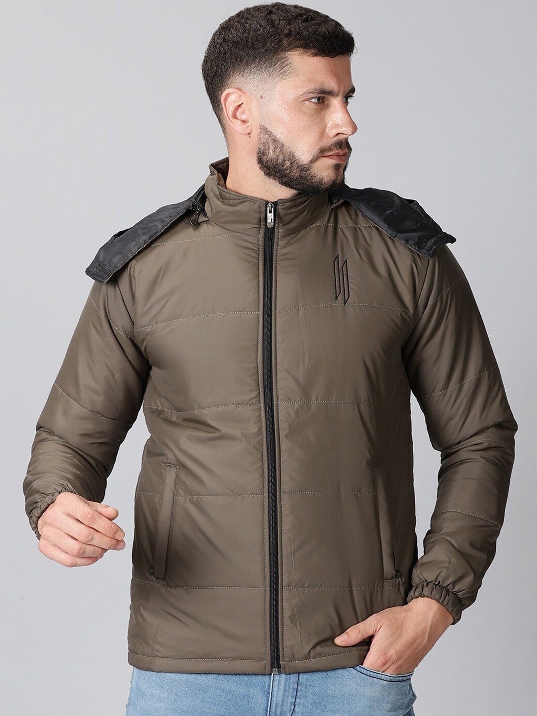 

ATTIITUDE Men Green Windcheater Puffer Jacket