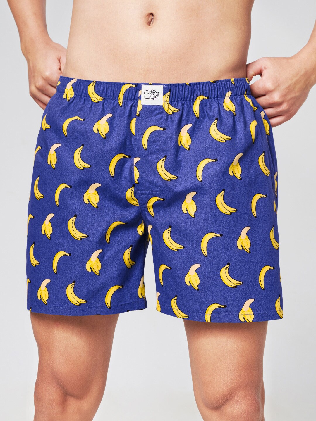 

The Souled Store Men Blue & Yellow Banana Printed Cotton Boxers - 187506