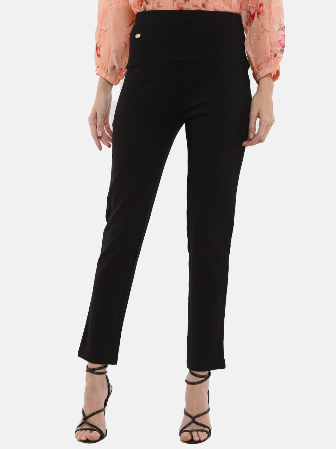 

V-Mart Women Black Solid Cotton Jeggings