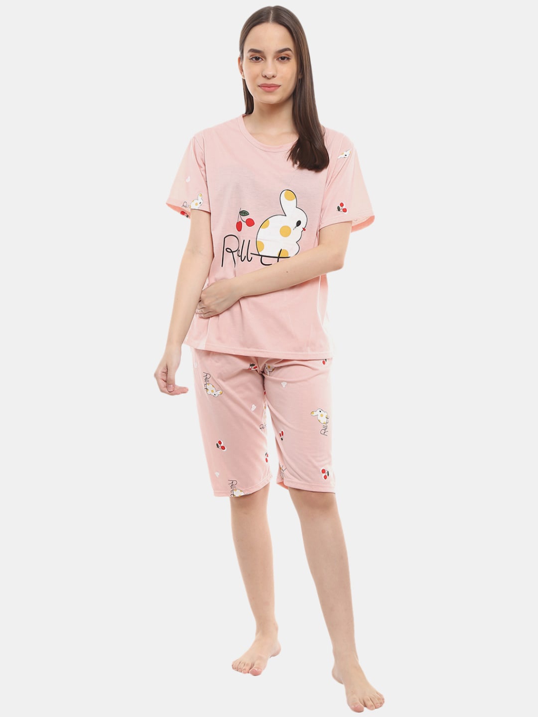 

V-Mart Women Peach Night suits