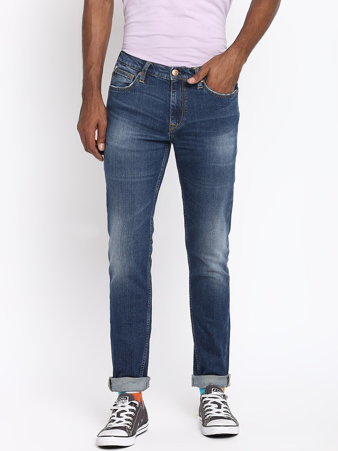 

Lee Men Blue Bruce Skinny Fit Light Fade Jeans