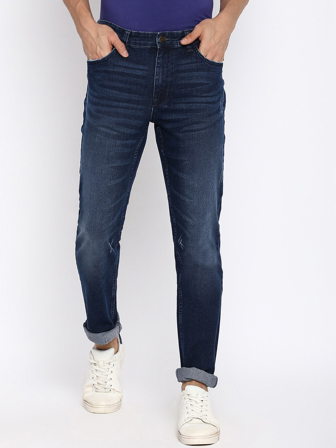 

Lee Men Blue Skinny Fit Mildly Distressed Light Fade Jeans