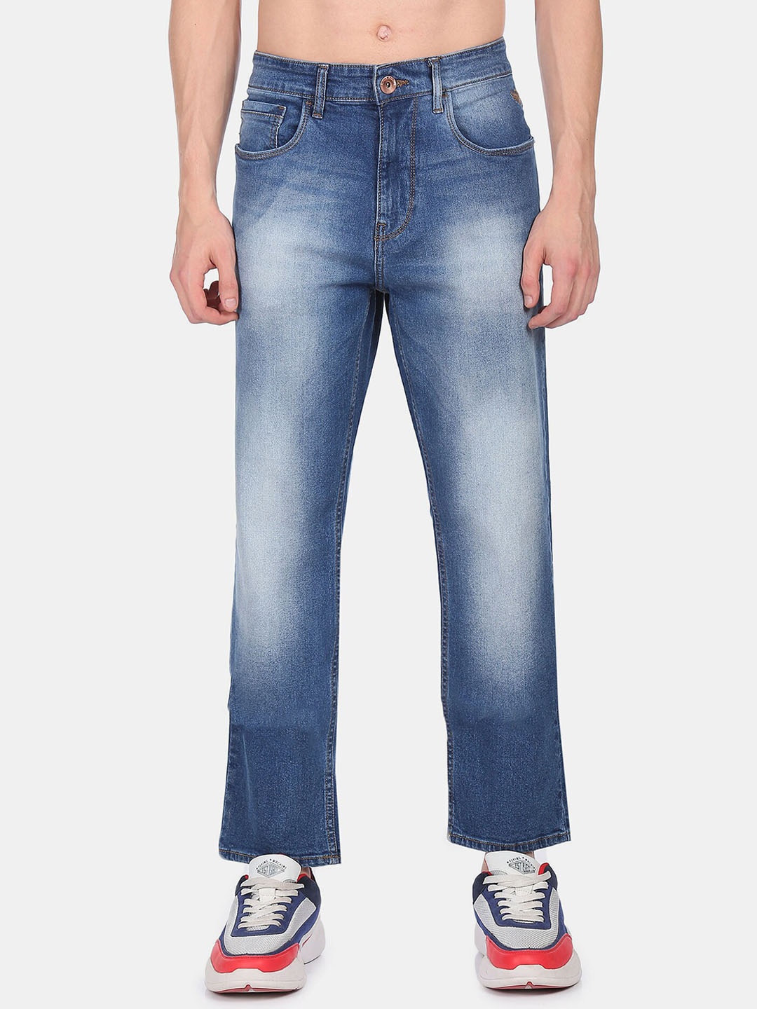 

Flying Machine Men Blue Heavy Fade Jeans