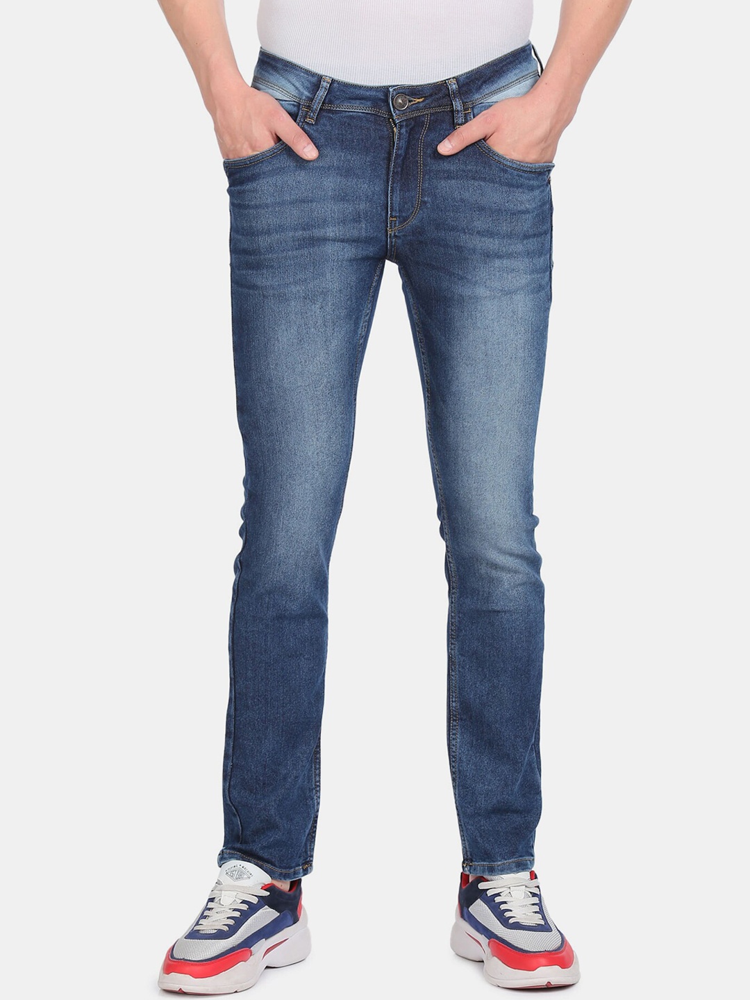 

Colt Men Blue Heavy Fade Mid Rise Jeans