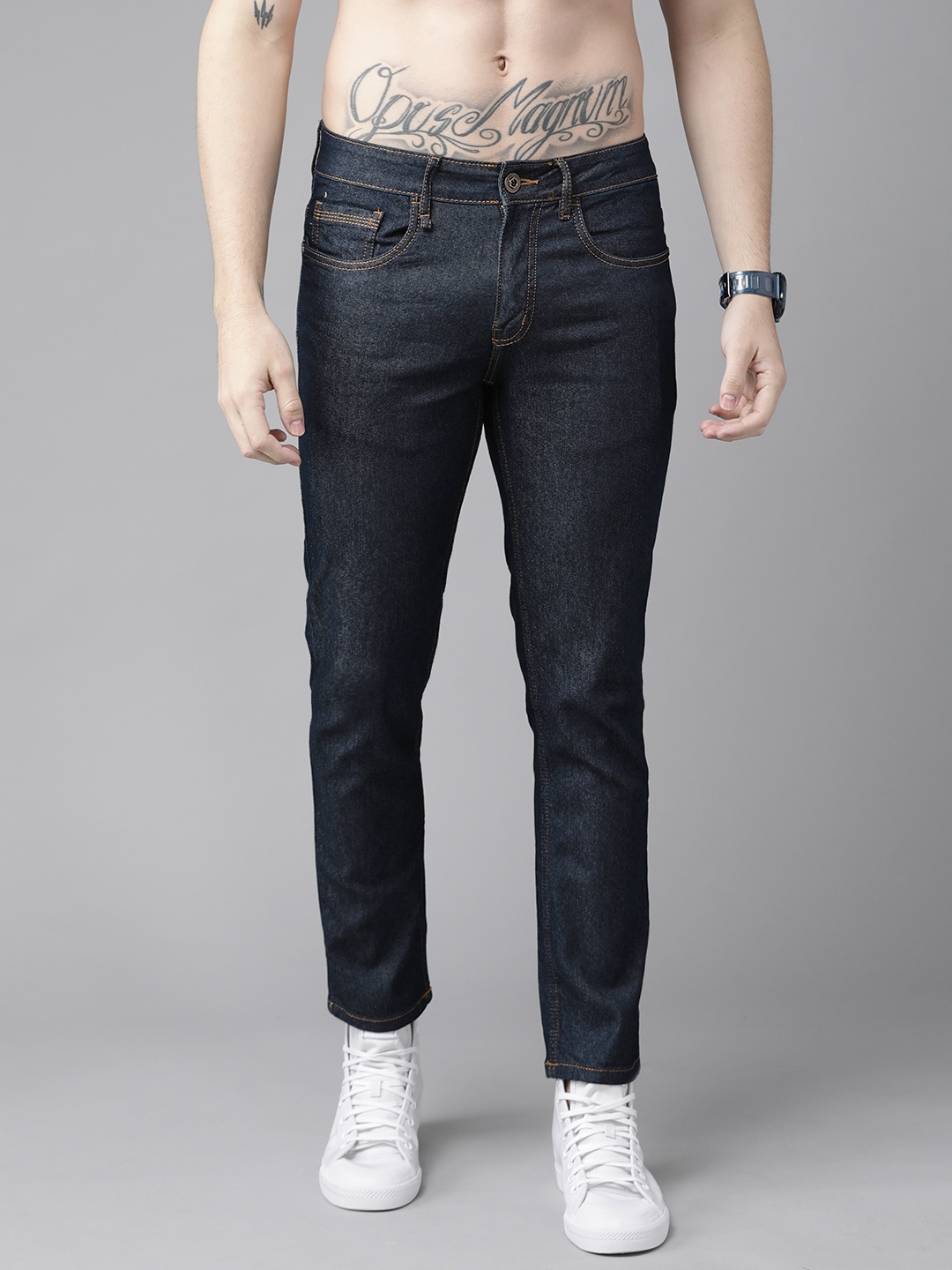 

Roadster Men Navy Blue Skinny Fit Stretchable Jeans