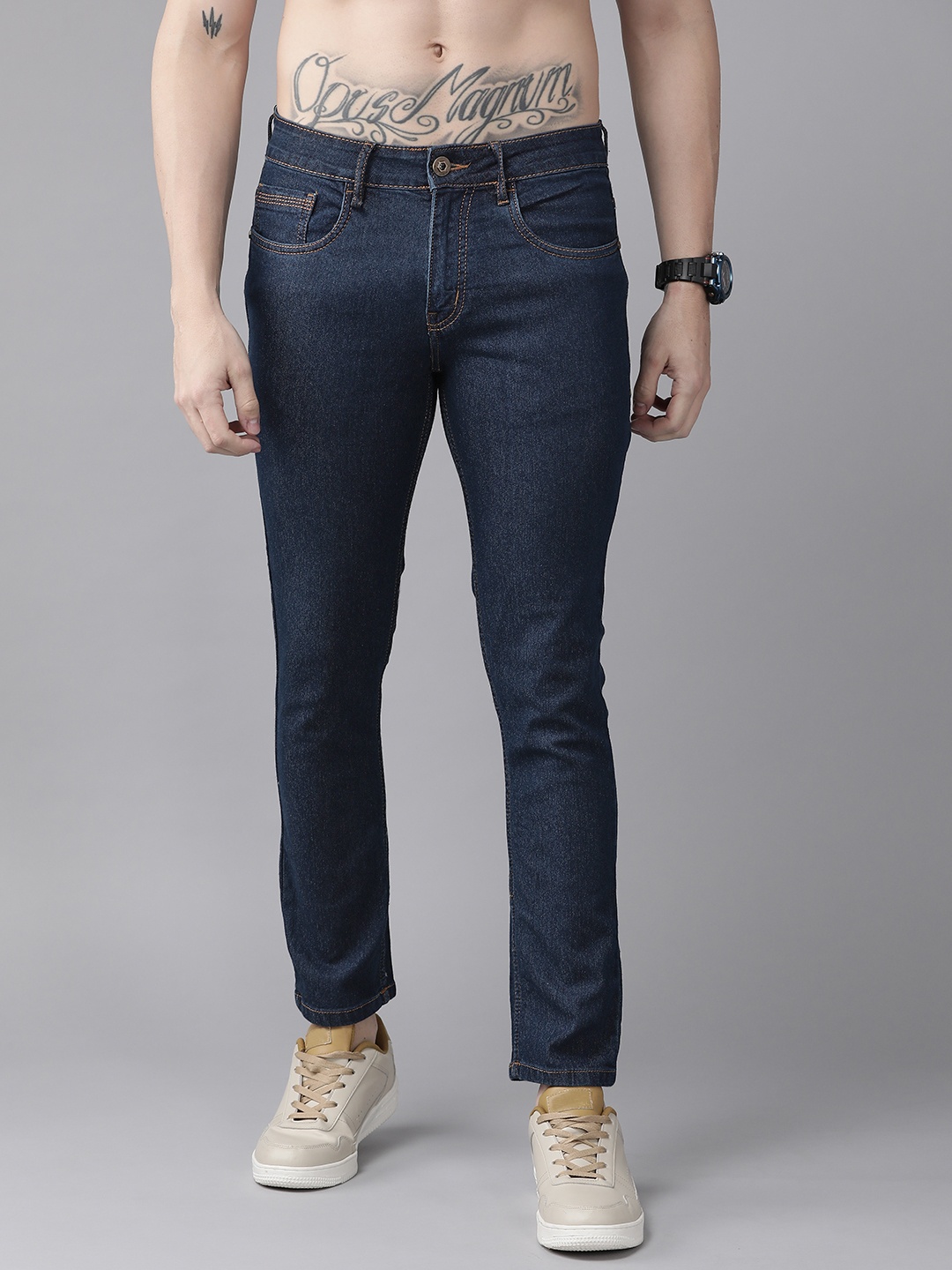 

Roadster Men Navy Blue Skinny Fit Stretchable Jeans