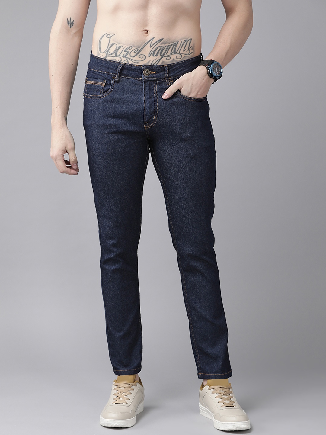 

Roadster Men Navy Blue Skinny Fit Stretchable Jeans