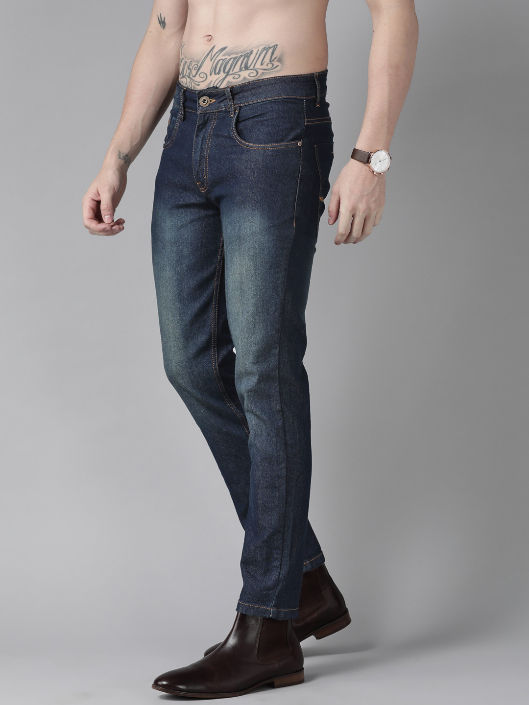

Roadster Men Navy Blue Skinny Fit Light Fade Stretchable Jeans