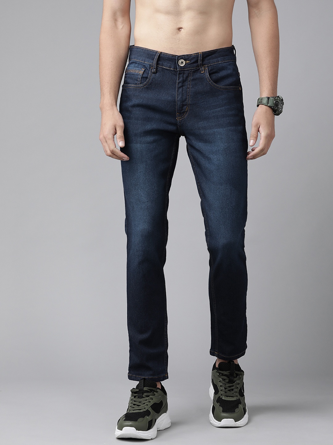 

Roadster Men Navy Blue Skinny Fit Light Fade Stretchable Jeans