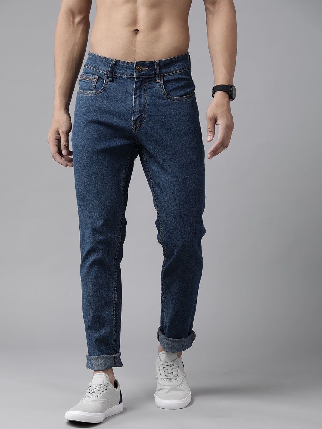 

Roadster Men Navy Blue Skinny Fit Stretchable Jeans