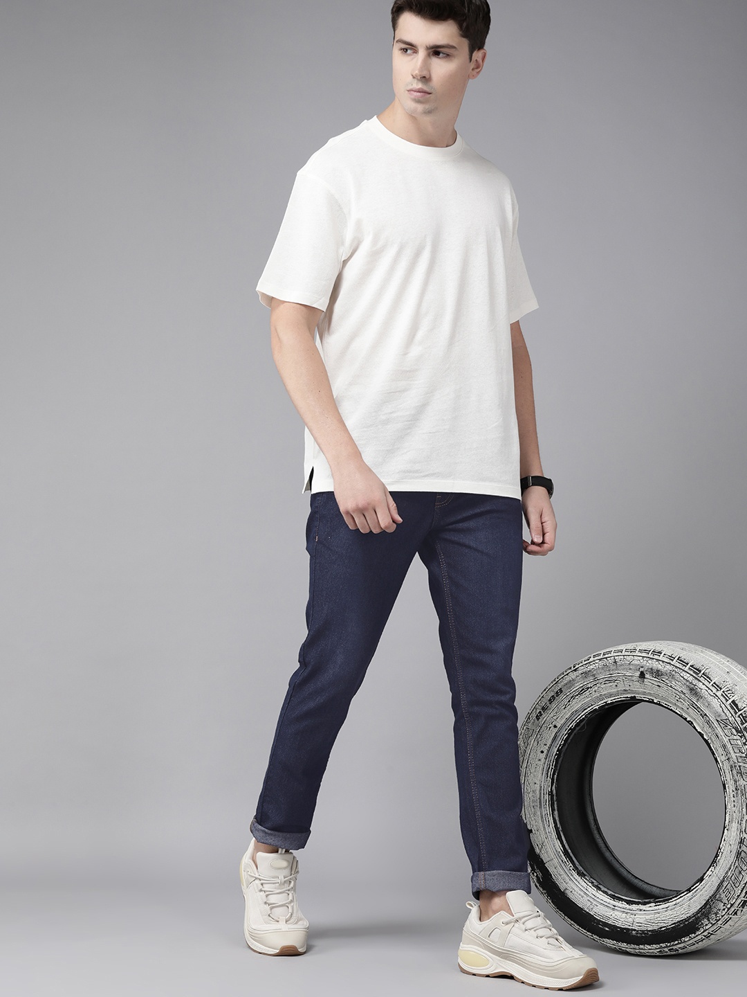 

Roadster Men Navy Blue Skinny Fit Stretchable Jeans