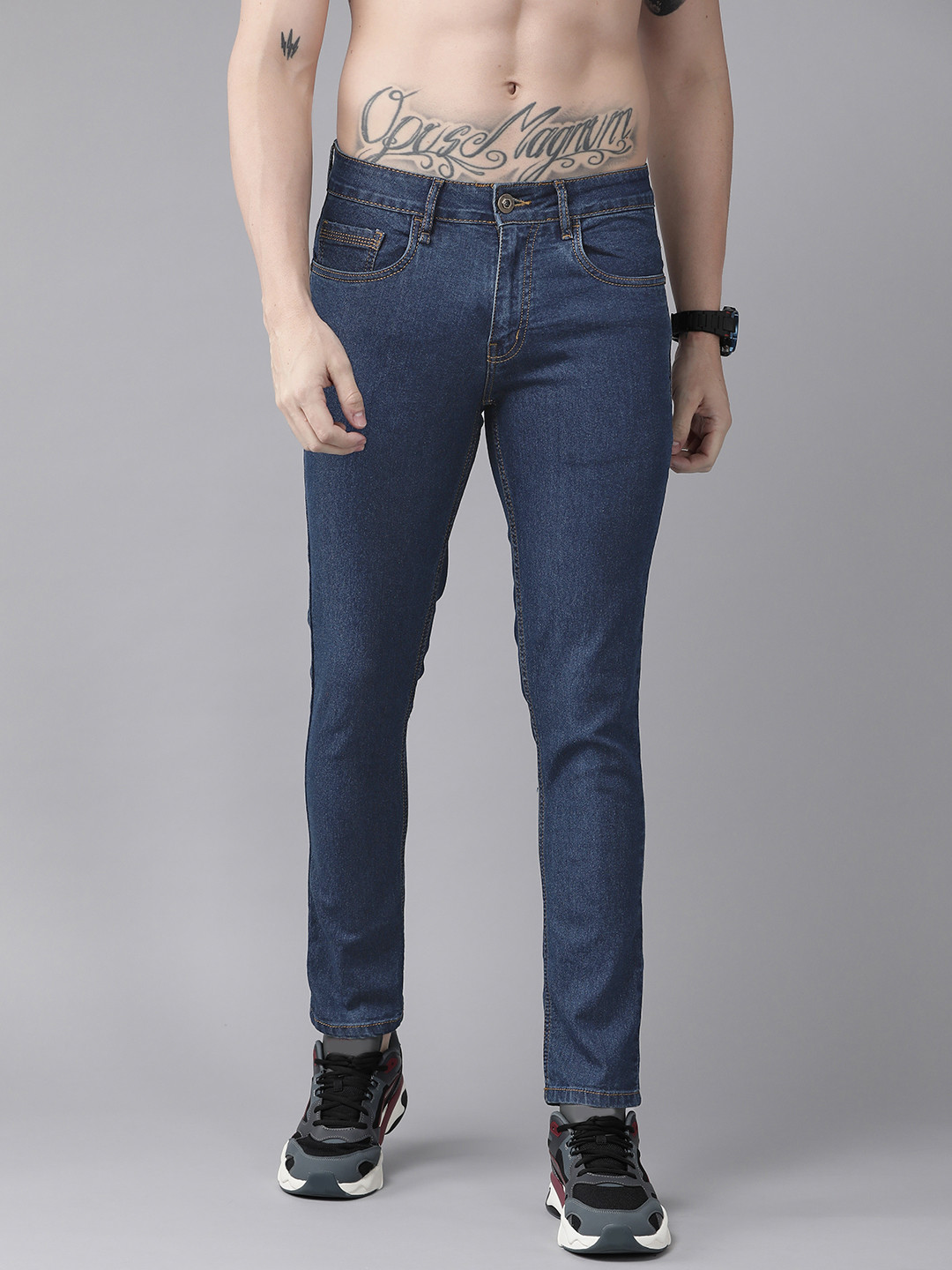 

Roadster Men Navy Blue Skinny Fit Stretchable Jeans