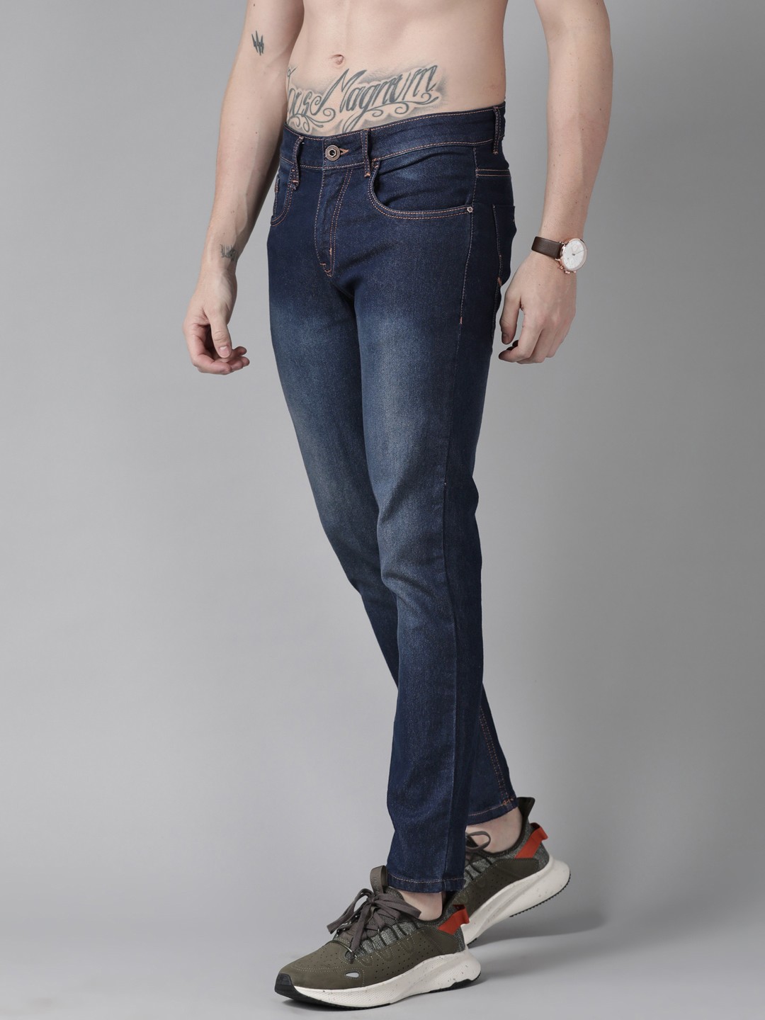 

Roadster Men Navy Blue Skinny Fit Light Fade Stretchable Jeans