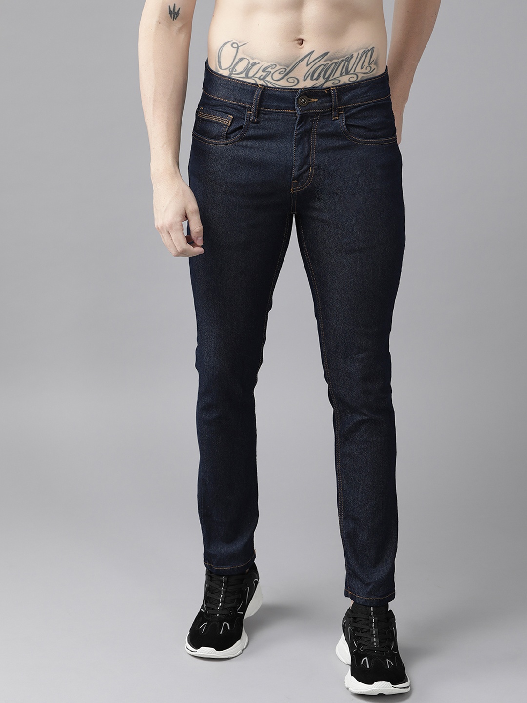 

Roadster Men Navy Blue Skinny Fit Stretchable Jeans
