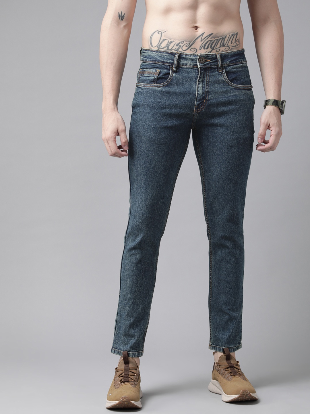 

Roadster Men Navy Blue Skinny Fit Light Fade Stretchable Jeans