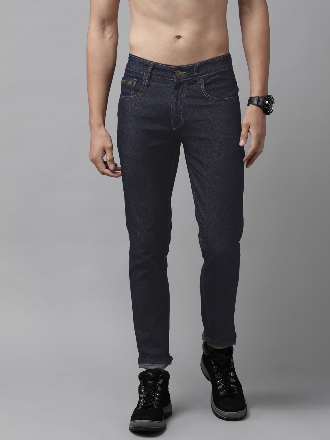 

Roadster Men Navy Blue Skinny Fit Stretchable Jeans