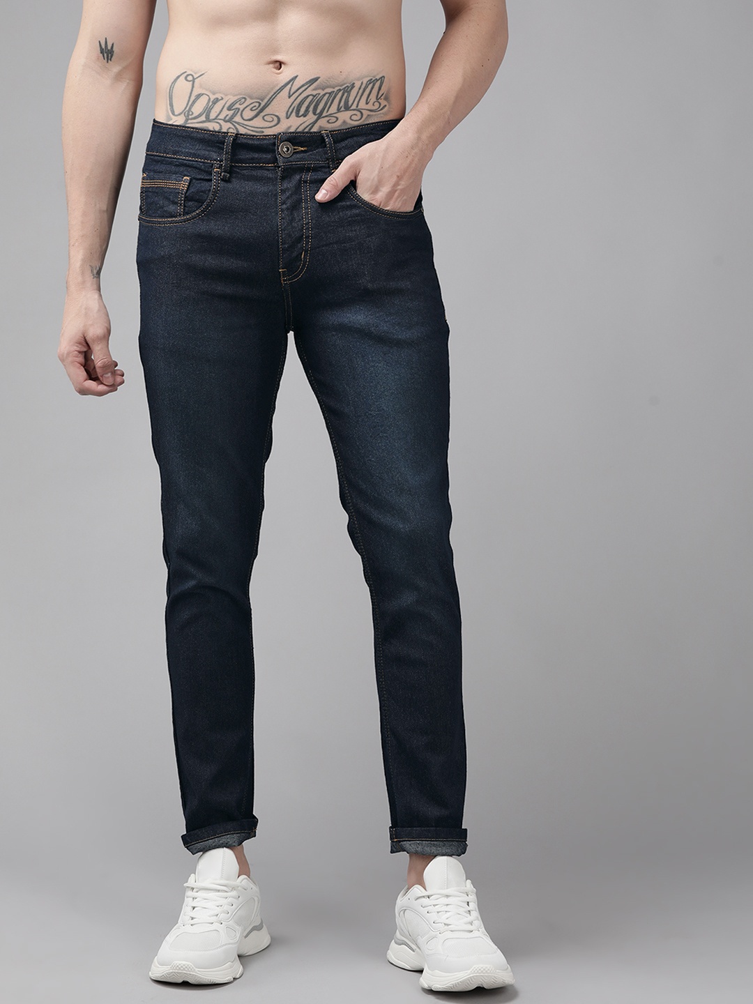 

Roadster Men Navy Blue Skinny Fit Stretchable Jeans