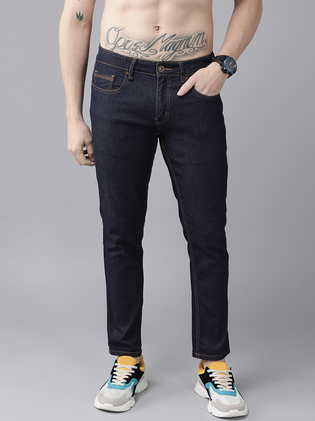 

Roadster Men Navy Blue Skinny Fit Stretchable Jeans
