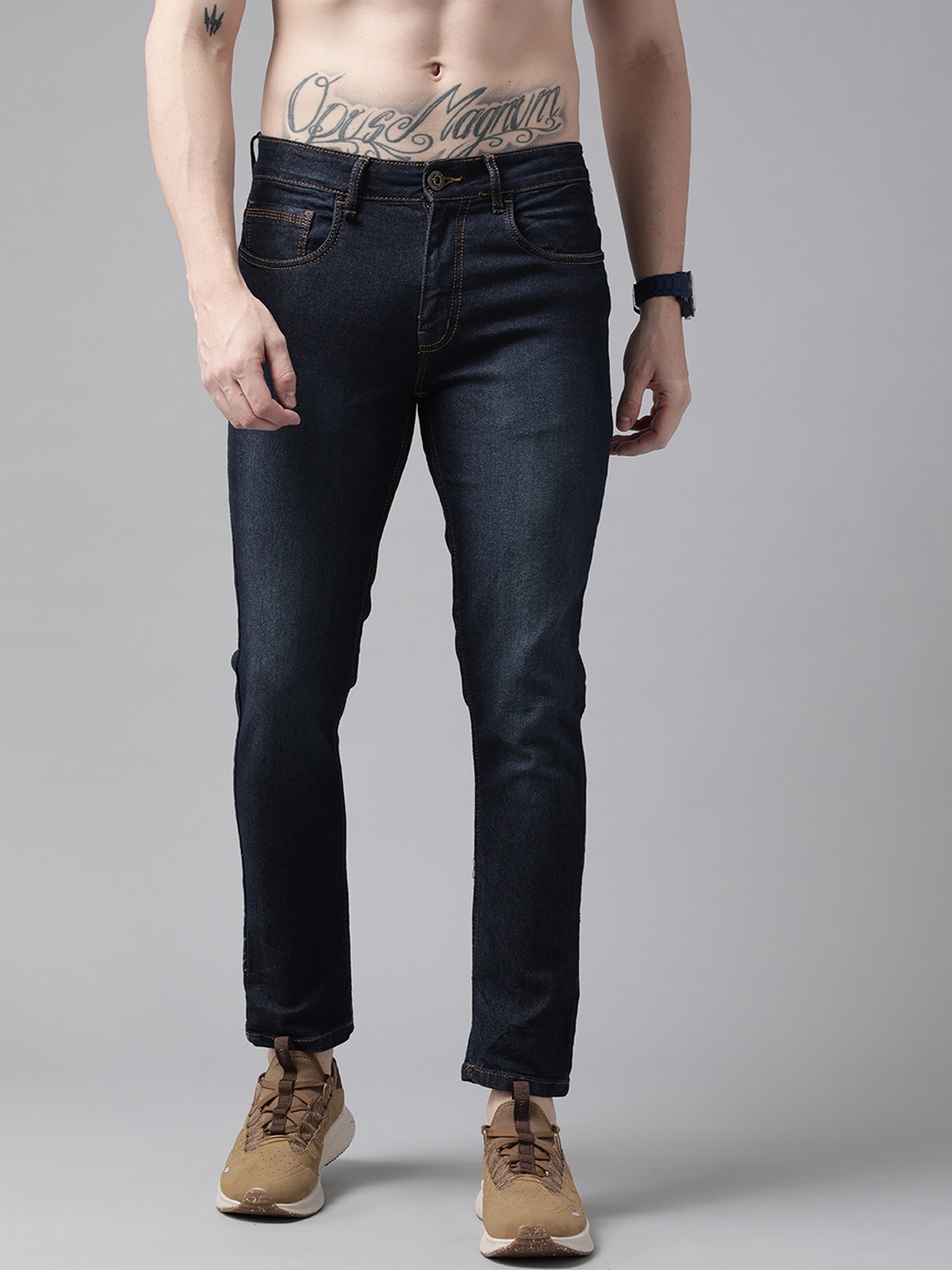 

Roadster Men Navy Blue Skinny Fit Light Fade Stretchable Jeans
