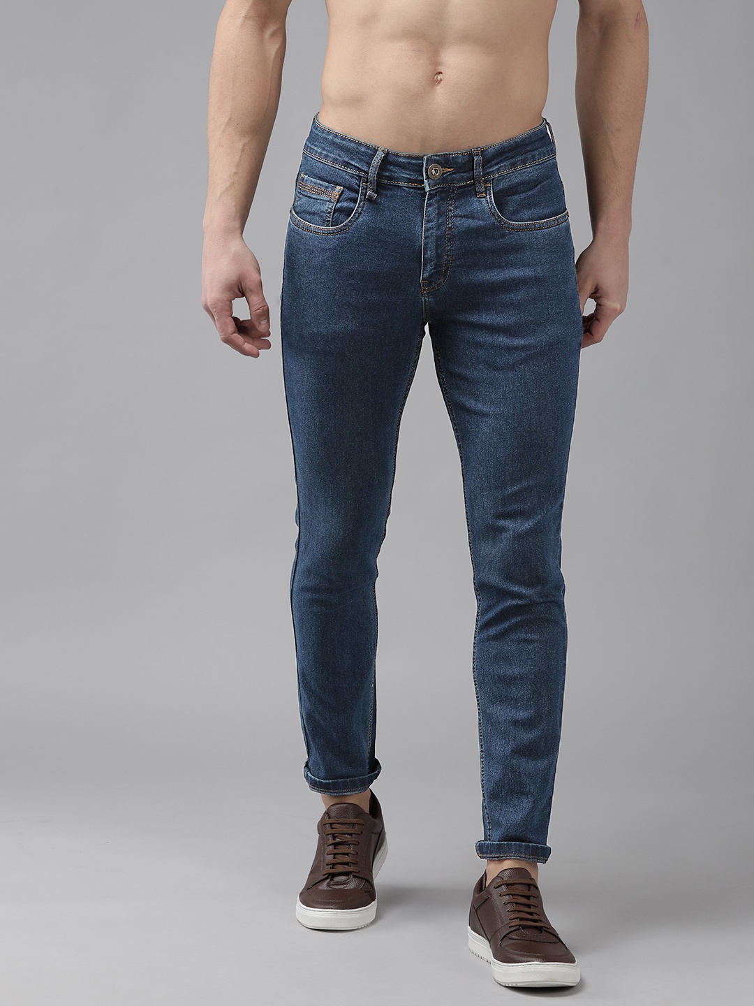 

Roadster Men Navy Blue Skinny Fit Stretchable Jeans