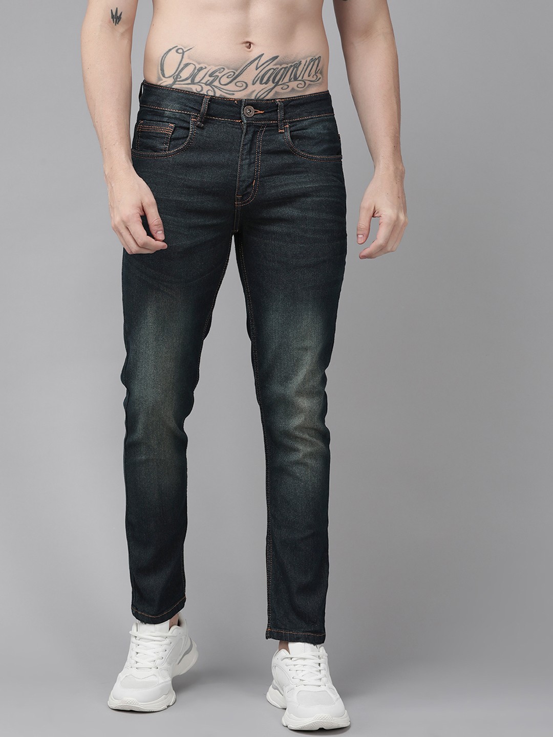 

Roadster Men Navy Blue Skinny Fit Light Fade Stretchable Jeans