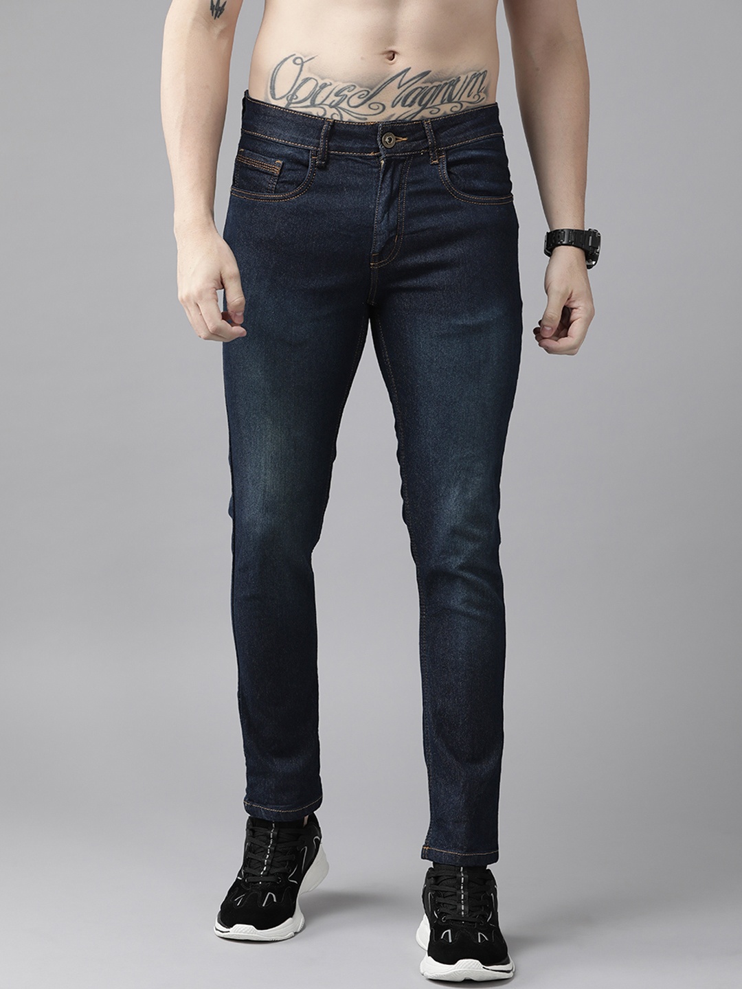 

Roadster Men Navy Blue Skinny Fit Light Fade Stretchable Jeans