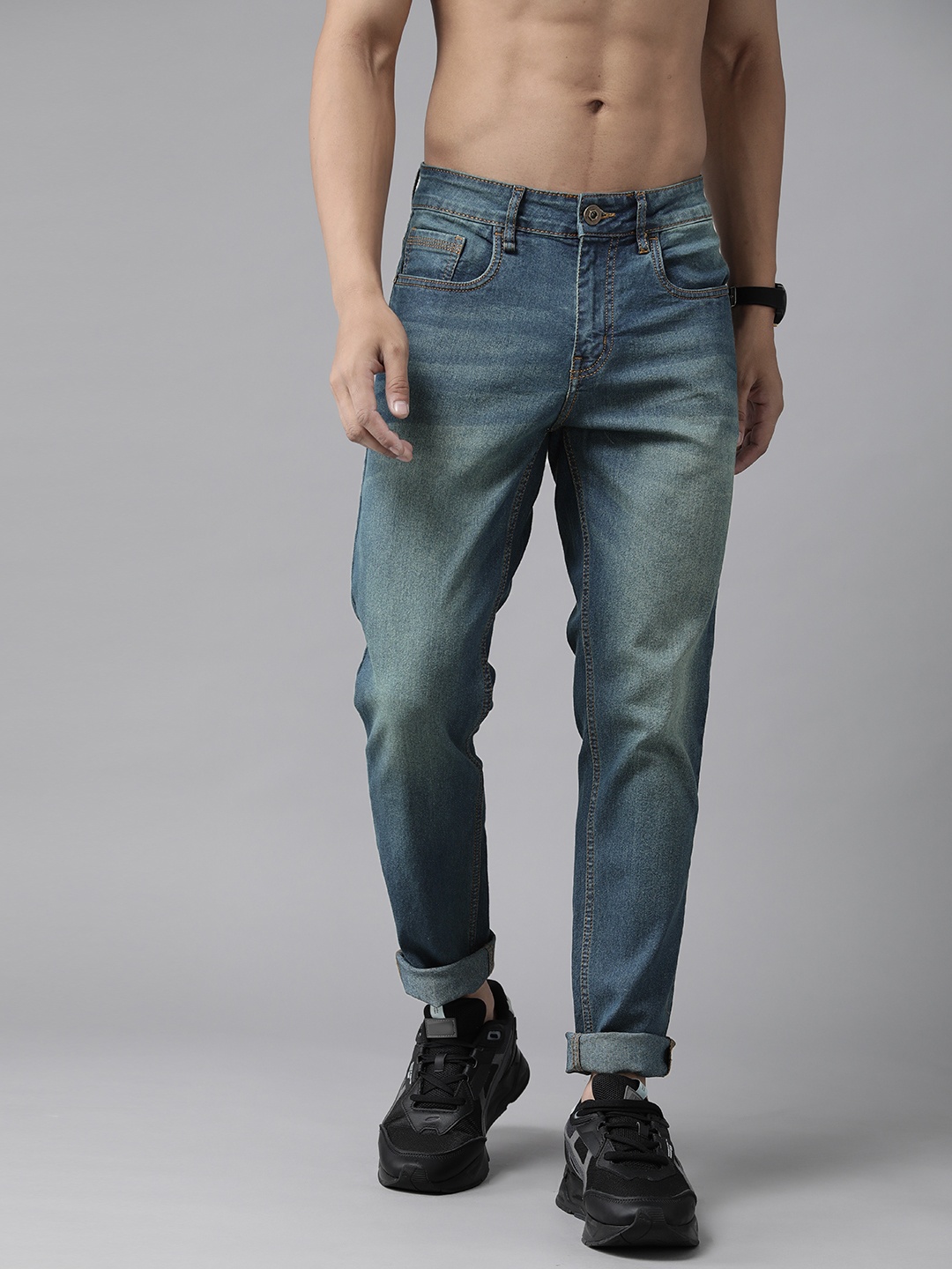 

Roadster Men Blue Skinny Fit Heavy Fade Stretchable Jeans