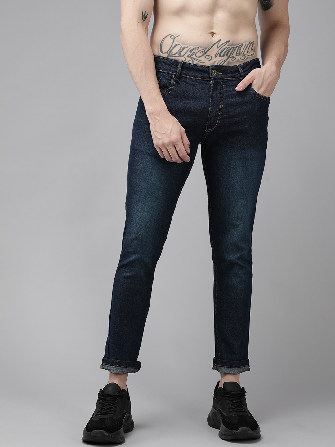 

Roadster Men Navy Blue Skinny Fit Light Fade Stretchable Jeans